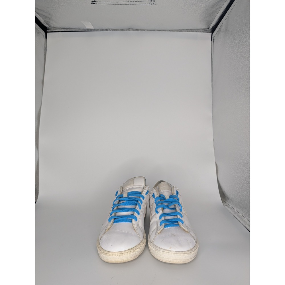 Nike Court Royale 2 Low White Leather Blue Lace Sneakers Women 9 CU9038-100